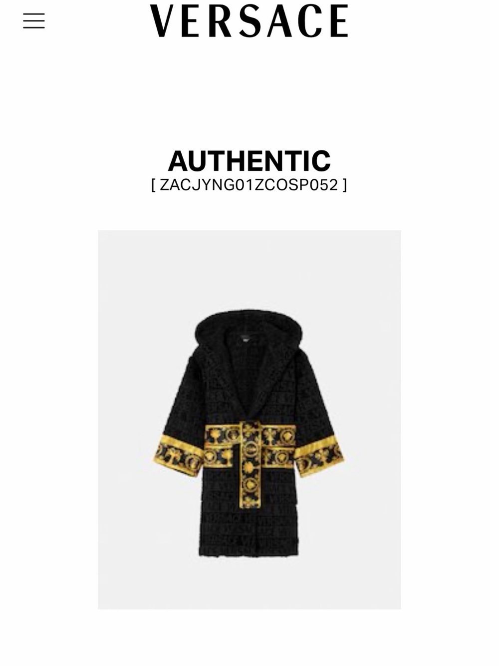 Versace Baroque Bathrobe Unisex with COA - Picture 6 of 7